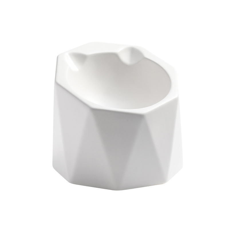 Ceramic Pet Bowl Dog Bowl Cat Bowl Ceramic Cat Dog Food Bowl Fashion Cat Ear Shape Flat Face Pet Cat Bowl