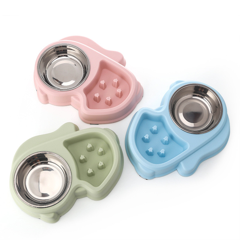 Squirrel Stainless Steel Slow Feeding Bowl Food Bowl Anti-Chye Pet Bowl with Color Box Dog Bowl Healthy Bowl
