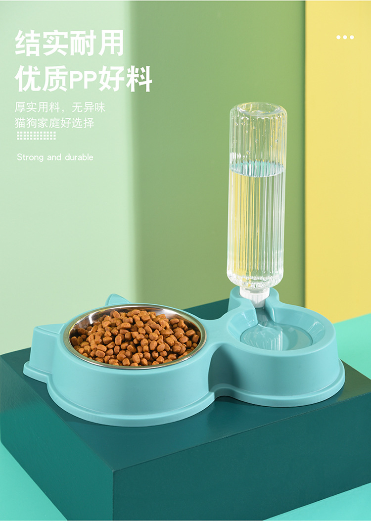 New Pet Supplies Pet Bowl Stainless Steel Double Bowl Removable and Washable Cat Bowl Automatic Water Storage Bowl Pet Tableware New Pet Supplies Pet Bowl Stainless Steel Double Bowl Removable and Washable Cat Bowl Automatic Water Storage Bowl Pet Tableware