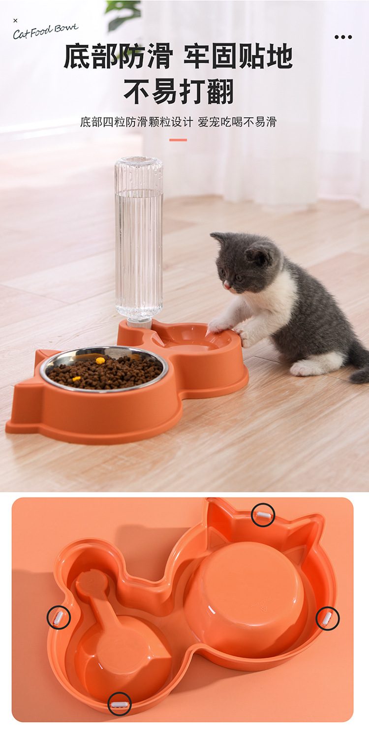New Pet Supplies Pet Bowl Stainless Steel Double Bowl Removable and Washable Cat Bowl Automatic Water Storage Bowl Pet Tableware New Pet Supplies Pet Bowl Stainless Steel Double Bowl Removable and Washable Cat Bowl Automatic Water Storage Bowl Pet Tableware