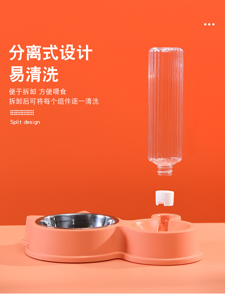New Pet Supplies Pet Bowl Stainless Steel Double Bowl Removable and Washable Cat Bowl Automatic Water Storage Bowl Pet Tableware New Pet Supplies Pet Bowl Stainless Steel Double Bowl Removable and Washable Cat Bowl Automatic Water Storage Bowl Pet Tableware