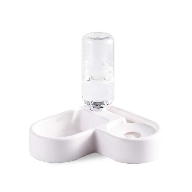Creative Pet Supplies Pet Bowl Corner Double Bowl Drink Fountain Feeding Bowl Multifunctional Cat Bowl Right Angle Bowl