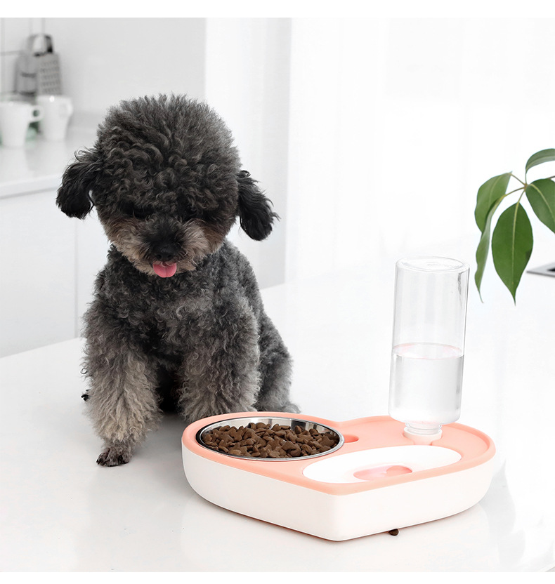Pet Bowl Ins New Love Keep Dry Mouth Dual-Purpose Bowl Cat Automatic Water Feeding Bowl Small and Medium-Sized Dogs Creative Dog Bowl Pet Bowl Ins New Love Keep Dry Mouth Dual-Purpose Bowl Cat Automatic Water Feeding Bowl Small and Medium-Sized Dogs Creative Dog Bowl
