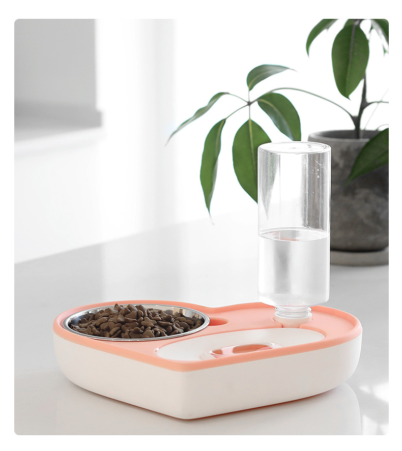 Pet Bowl Ins New Love Keep Dry Mouth Dual-Purpose Bowl Cat Automatic Water Feeding Bowl Small and Medium-Sized Dogs Creative Dog Bowl Pet Bowl Ins New Love Keep Dry Mouth Dual-Purpose Bowl Cat Automatic Water Feeding Bowl Small and Medium-Sized Dogs Creative Dog Bowl