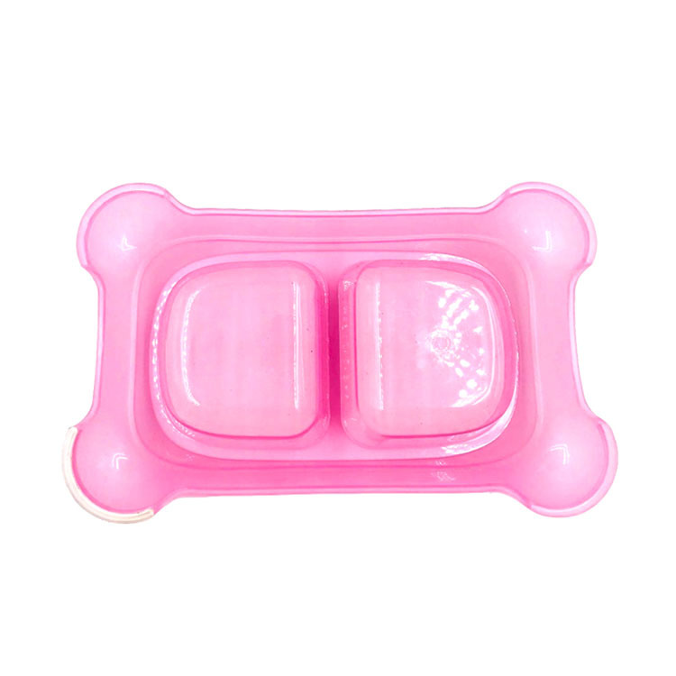 Spot Pet Bowl Plastic Double Bowl Transparent Square Foreign Trade Cross-Border Dog Cat Thickened Food Basin Spot Pet Bowl Plastic Double Bowl Transparent Square Foreign Trade Cross-Border Dog Cat Thickened Food Basin