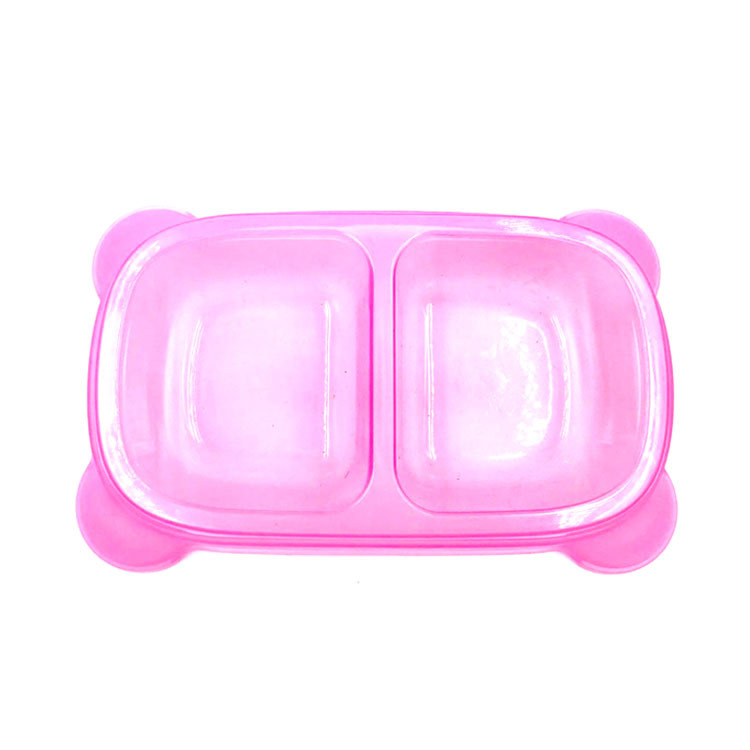 Spot Pet Bowl Plastic Double Bowl Transparent Square Foreign Trade Cross-Border Dog Cat Thickened Food Basin Spot Pet Bowl Plastic Double Bowl Transparent Square Foreign Trade Cross-Border Dog Cat Thickened Food Basin
