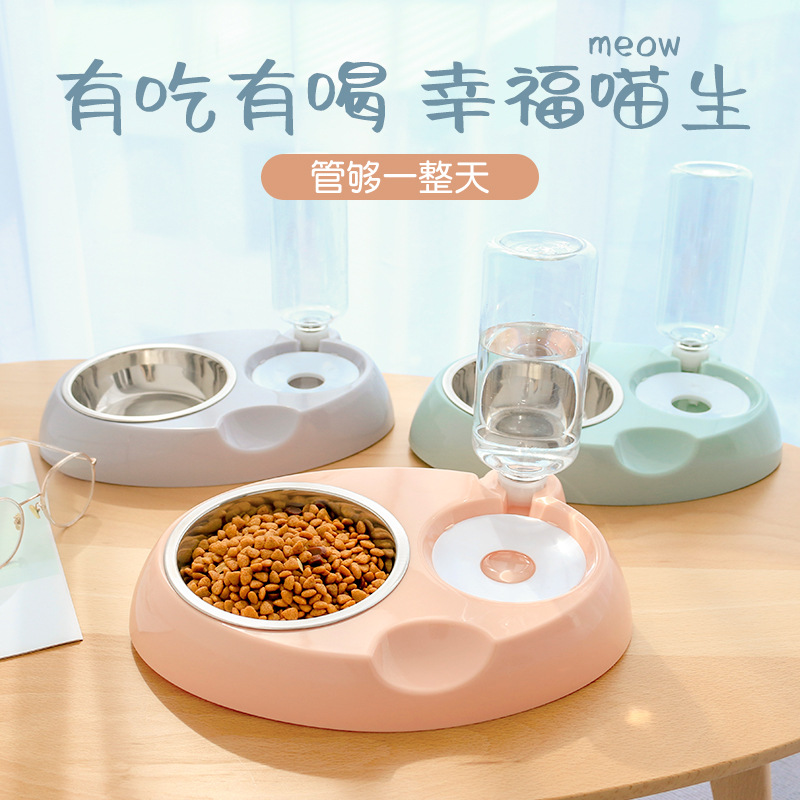 Cat Bowl Double Bowl Cat Food Holder Cat Food Bowl Cat Food Basin Cat Water Bowl Pet Bowl Dog Bowl Anti-Tumble Automatic Drinking Water Cat Bowl Double Bowl Cat Food Holder Cat Food Bowl Cat Food Basin Cat Water Bowl Pet Bowl Dog Bowl Anti-Tumble Automatic Drinking Water