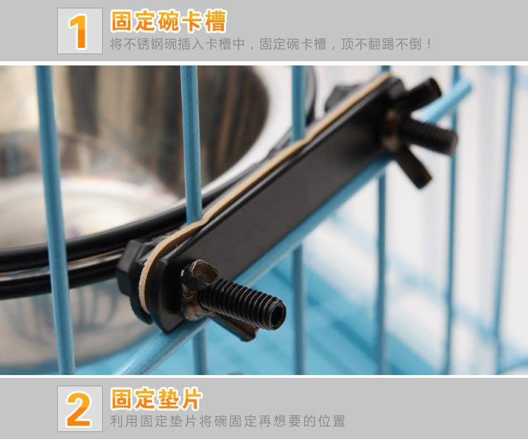 Pet Hanging Fixed Stainless Steel Upgraded Dog Bowl Hanging Cage Anti-Tumble Pet Food Basin Pet Bowl Basin Pet Hanging Fixed Stainless Steel Upgraded Dog Bowl Hanging Cage Anti-Tumble Pet Food Basin Pet Bowl Basin