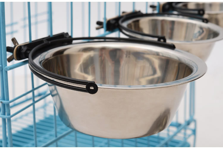 Pet Hanging Fixed Stainless Steel Upgraded Dog Bowl Hanging Cage Anti-Tumble Pet Food Basin Pet Bowl Basin Pet Hanging Fixed Stainless Steel Upgraded Dog Bowl Hanging Cage Anti-Tumble Pet Food Basin Pet Bowl Basin