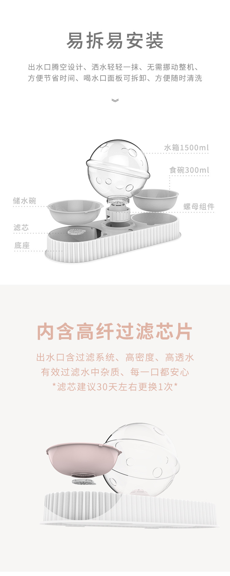 Brand Customized Pet Products Planet Feeder Water Fountain Plastic Pet Bowl Double Bowl Cat Bowl Anti-Tumble Brand Customized Pet Products Planet Feeder Water Fountain Plastic Pet Bowl Double Bowl Cat Bowl Anti-Tumble