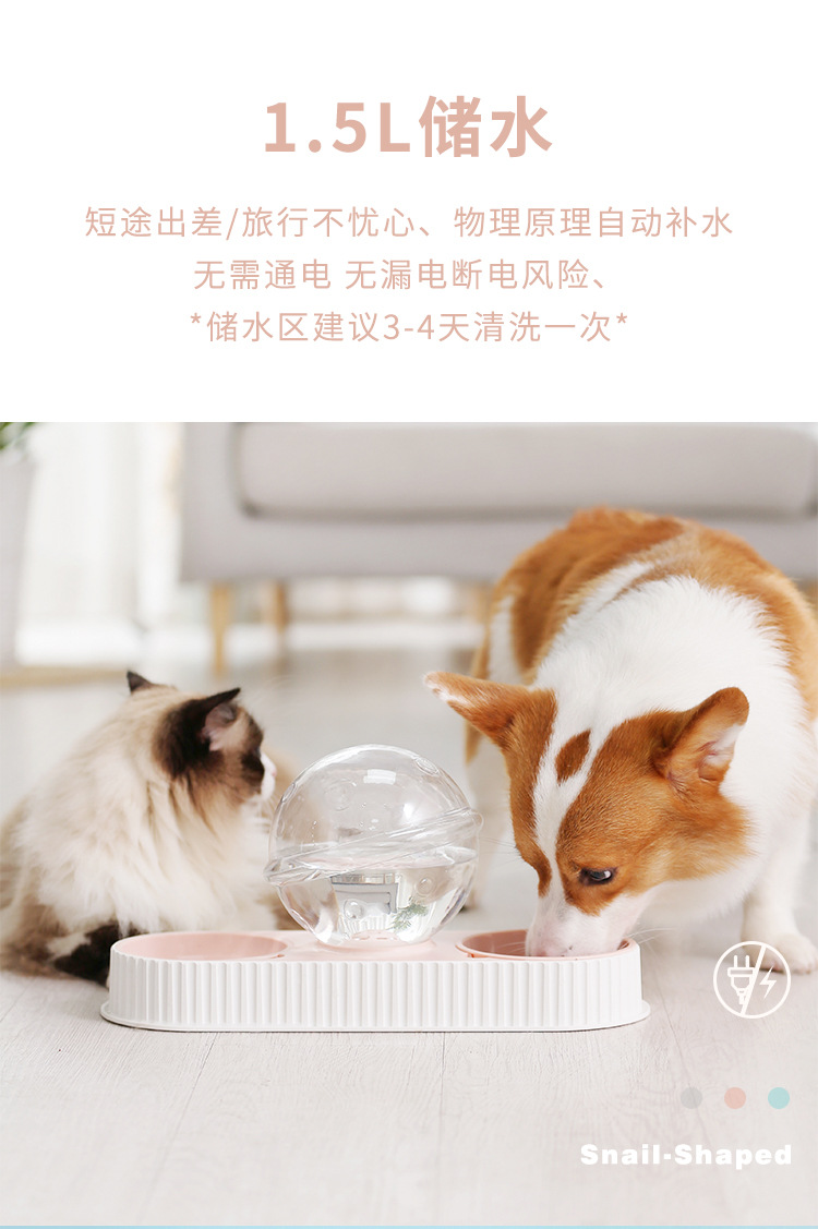 Brand Customized Pet Products Planet Feeder Water Fountain Plastic Pet Bowl Double Bowl Cat Bowl Anti-Tumble Brand Customized Pet Products Planet Feeder Water Fountain Plastic Pet Bowl Double Bowl Cat Bowl Anti-Tumble