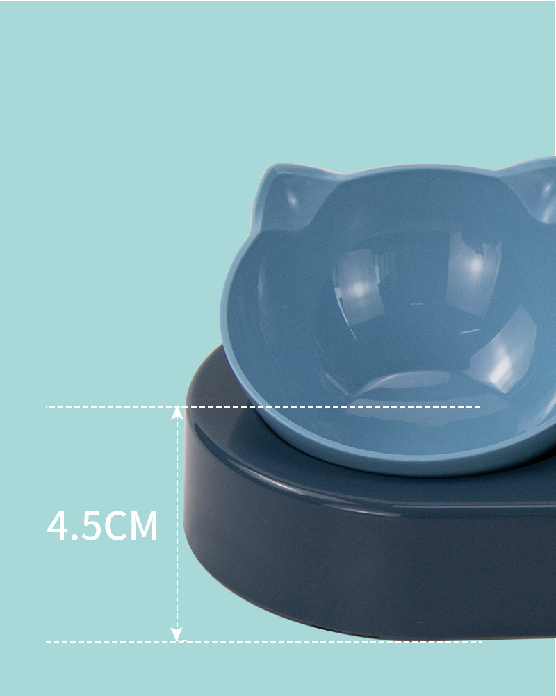 Factory Direct Supply New Pet Drinking Water Feeder Automatic Water Renewal Cat Food Bowl Oblique Mouth Cat Bowl Pet Bowl Spot
