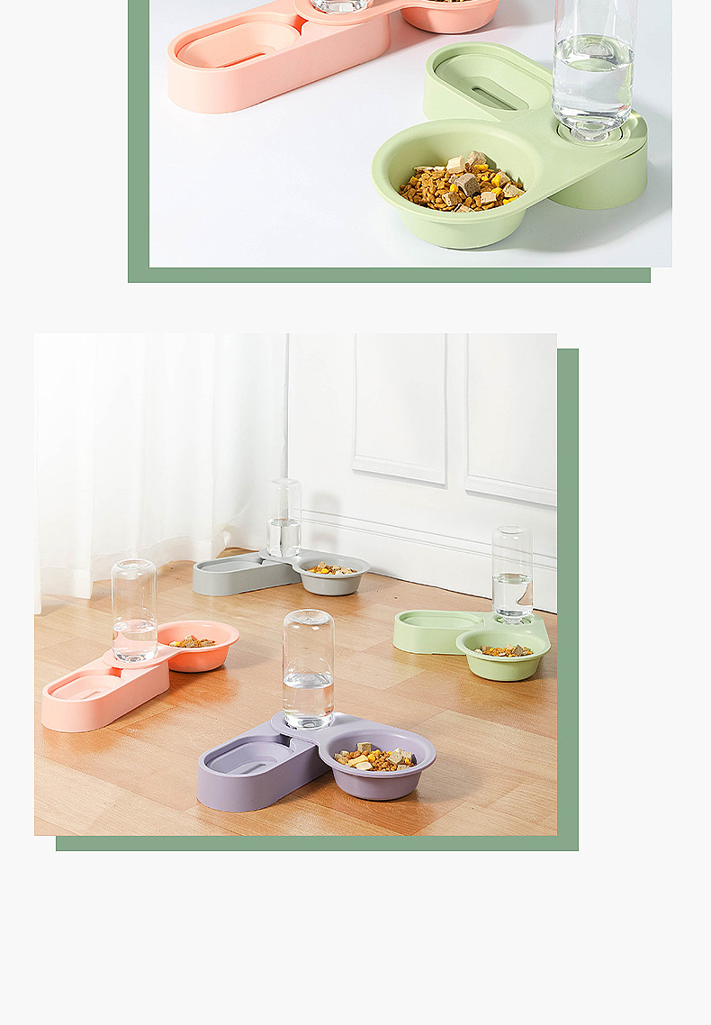 Cat Double Bowl Automatic Pet Bowl Feeder Cat Water Fountain Cat Basin Dog/Cat Bowl Pet Supplies Water Dispenser Cat Double Bowl Automatic Pet Bowl Feeder Cat Water Fountain Cat Basin Dog/Cat Bowl Pet Supplies Water Dispenser