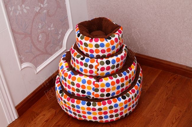The Pet supplies nest cat Folding House Dog Nest cotton dot canvas Pet Nest four-piece set