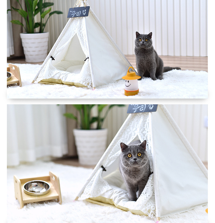 Small Turtledove Pet Tent Cat Kennel Removable and Washable Canvas Fabric Wooden Pet Nest Pet Pad Pet Supplies Small Turtledove Pet Tent Cat Kennel Removable and Washable Canvas Fabric Wooden Pet Nest Pet Pad Pet Supplies