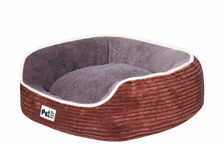 Manufacturer direct sale pet supplies striped corduroy three - piece set dog nest cat nest of autumn winter set pet nest Manufacturer direct sale pet supplies striped corduroy three - piece set dog nest cat nest of autumn winter set pet nest