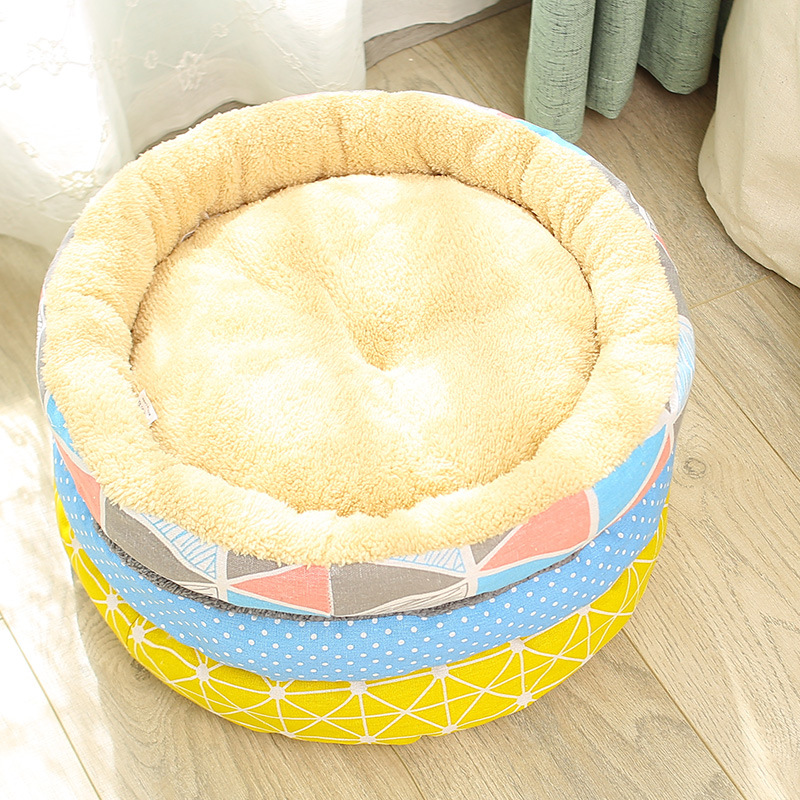 Summer Pet Supplies Breathable Cathouse Doghouse Ice Silk Pet Bed round Cotton Pet Nest Amazon AliExpress Factory Wholesale