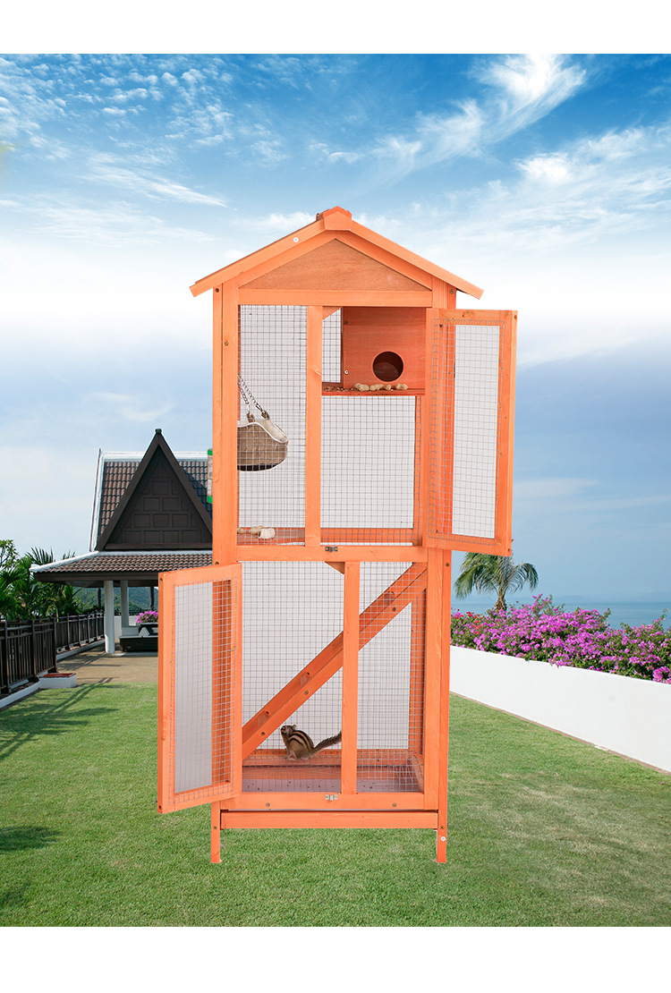 Pet nest bird cage door squirrel cage real wood bird house pigeon cage golden squirrel cage cage Pet nest bird cage door squirrel cage real wood bird house pigeon cage golden squirrel cage cage