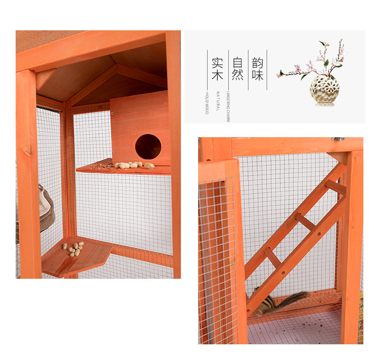 Pet nest bird cage door squirrel cage real wood bird house pigeon cage golden squirrel cage cage Pet nest bird cage door squirrel cage real wood bird house pigeon cage golden squirrel cage cage