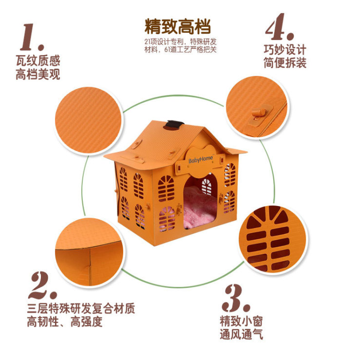 Environment-friendly plastic chihuahuas small and medium-sized dogs with pet nest convenient outdoor cage. Environment-friendly plastic chihuahuas small and medium-sized dogs with pet nest convenient outdoor cage.