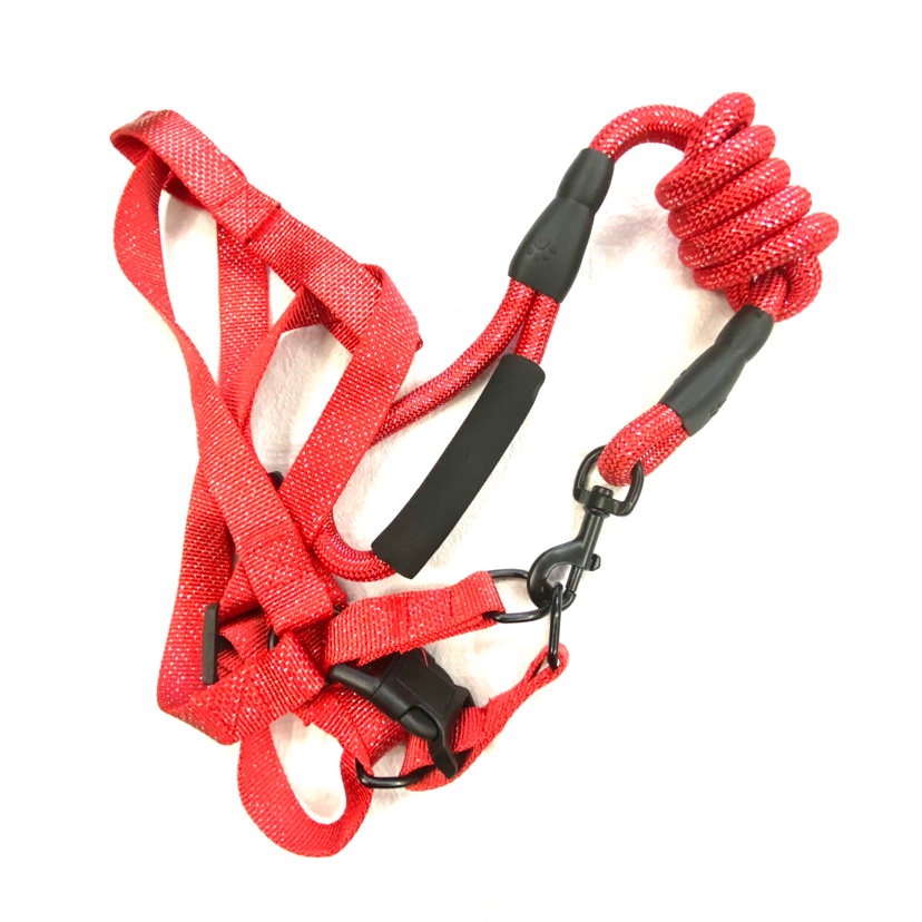 Pet Chain Quilted Cotton Flat Rope Chest and Back Hand Holding Rope Pet Chain Quilted Cotton Flat Rope Chest and Back Hand Holding Rope