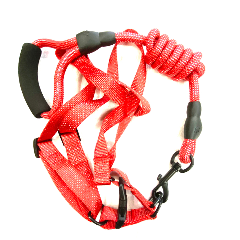 Pet Chain Quilted Cotton Flat Rope Chest and Back Hand Holding Rope Pet Chain Quilted Cotton Flat Rope Chest and Back Hand Holding Rope