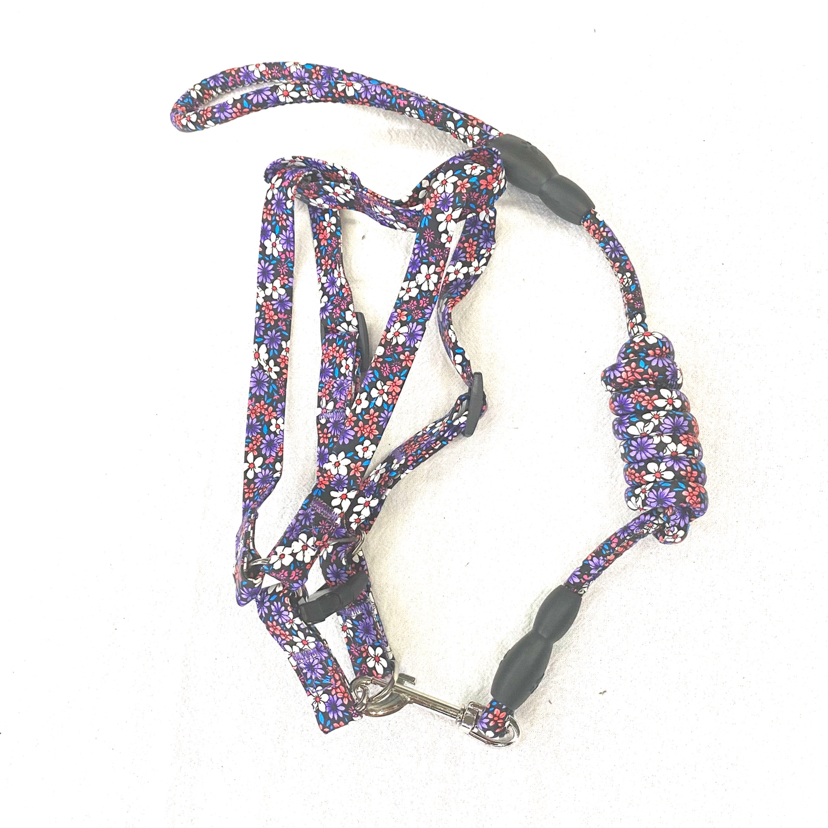 Pet Chain Dog Cat Hand Holding Rope Five-Color Flower Material Leather Pet Chain Dog Cat Hand Holding Rope Five-Color Flower Material Leather