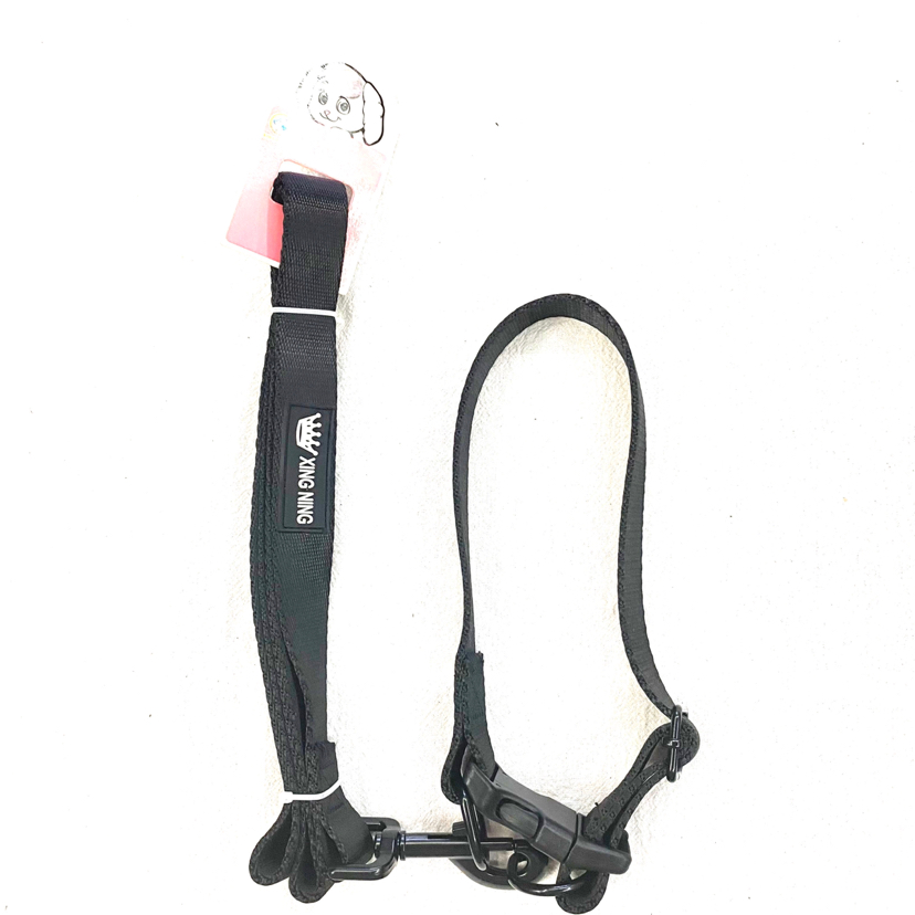 Pet Chain Nylon Flat Rope Collar Traction Belt Black Brown Pet Chain Nylon Flat Rope Collar Traction Belt Black Brown