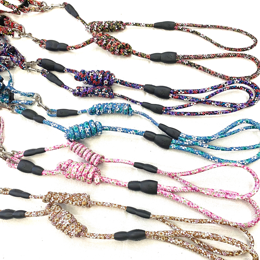 Pet Chain Nylon Flat Rope Collar Traction Belt Black Brown Pet Chain Nylon Flat Rope Collar Traction Belt Black Brown