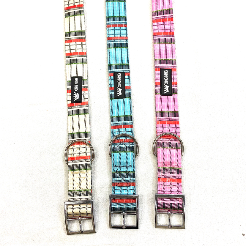 Pet Chain Plaid Collar 3 Colors Pet Chain Plaid Collar 3 Colors