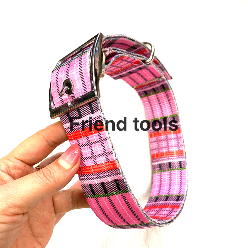 Pet Chain Plaid Collar 3 Colors