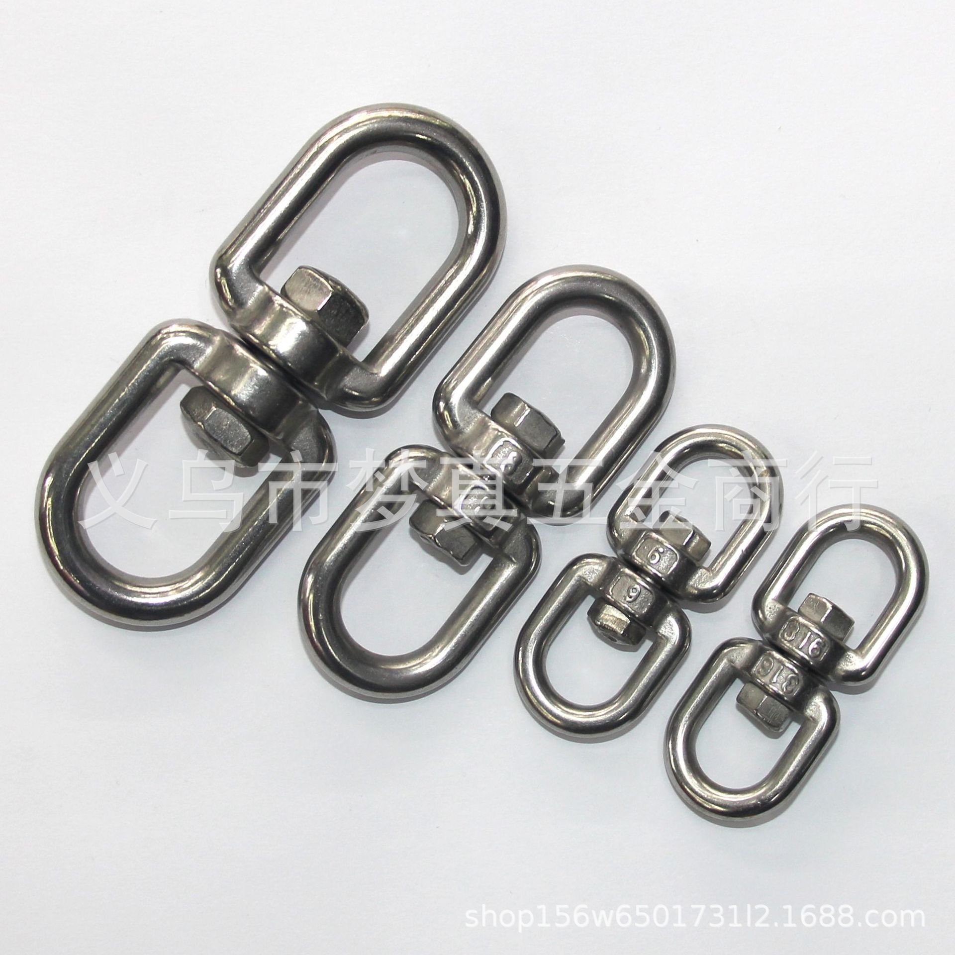Stainless steel rotating ring 304 Yiwu rigging ring type universal eight word rotating ring ring pet chain torque buckle Stainless steel rotating ring 304 Yiwu rigging ring type universal eight word rotating ring ring pet chain torque buckle