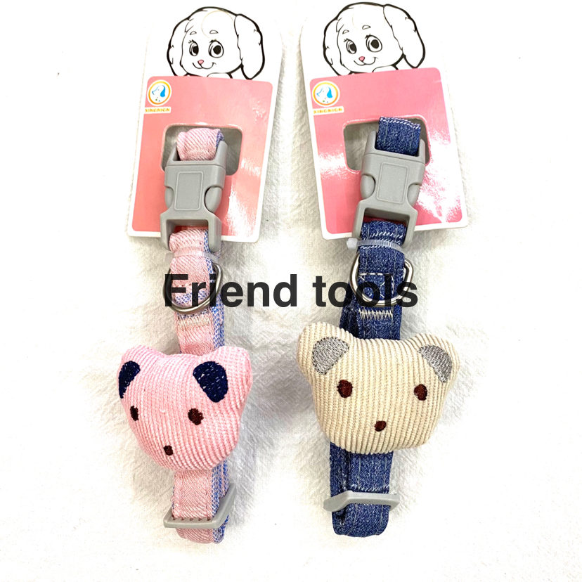 Pet Chain Pure Cotton Checked Cloth Collar