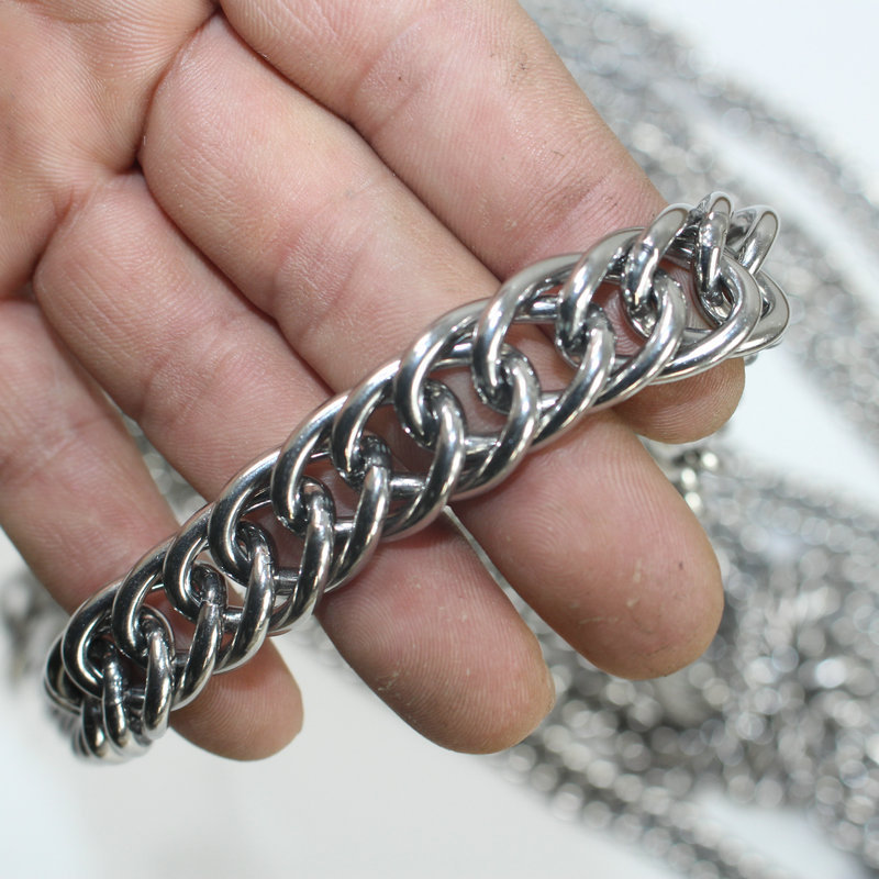 Double Twisted Stainless Steel P Chain Stainless Steel Pet Chain Grinding Training P Chain Large Dog Dog Collar Anti-Bite Control Chain Double Twisted Stainless Steel P Chain Stainless Steel Pet Chain Grinding Training P Chain Large Dog Dog Collar Anti-Bite Control Chain