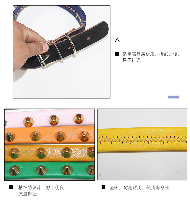 Customized Pet Chain New Cowhide Dog Cover Traction Belt Dog Traction Necklet Set Dog Leash Wholesale Processing Customized Pet Chain New Cowhide Dog Cover Traction Belt Dog Traction Necklet Set Dog Leash Wholesale Processing
