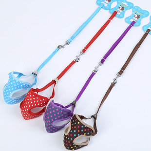 Love is still pet wholesale spot pet rope grid patch cloth with chest and back dog leash manufacturers direct sales
