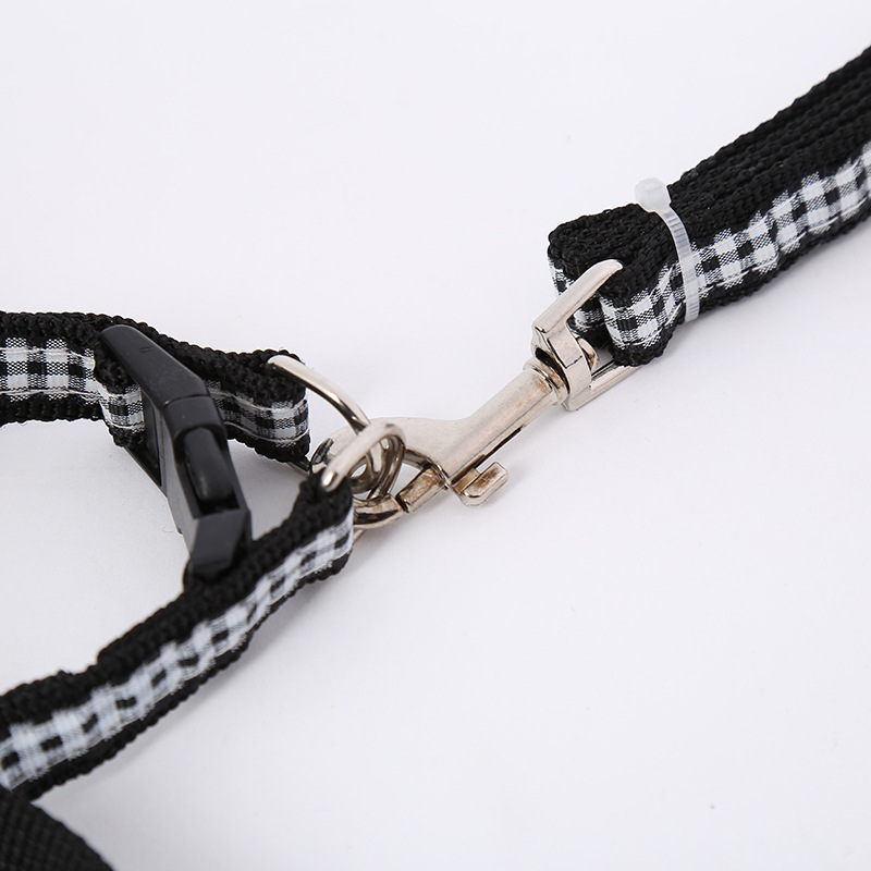 Love is still pet wholesale spot pet rope grid patch cloth with chest and back dog leash manufacturers direct sales