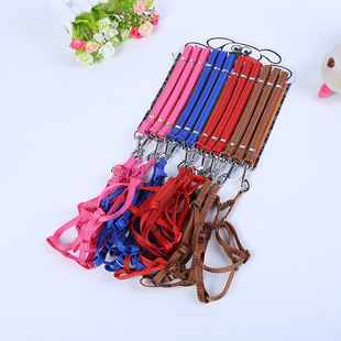 Love is still pet wholesale spot pet rope grid patch cloth with chest and back dog leash manufacturers direct sales