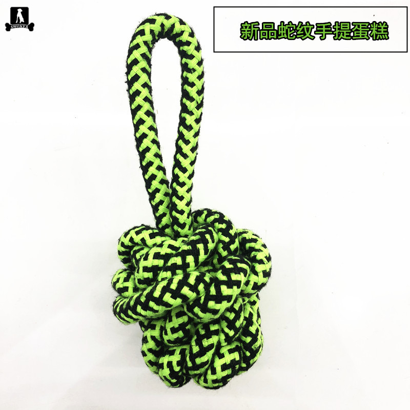 New serpentine PET supplies cotton rope toy PET rope manufacturers directly dress