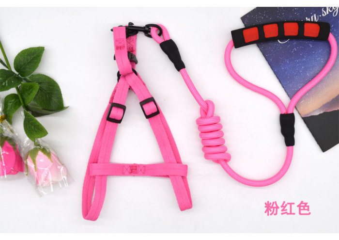 Pet rope pure color hot style dog chest strap set teddy golden hair comfortable soft traction rope factory direct sale. Pet rope pure color hot style dog chest strap set teddy golden hair comfortable soft traction rope factory direct sale.