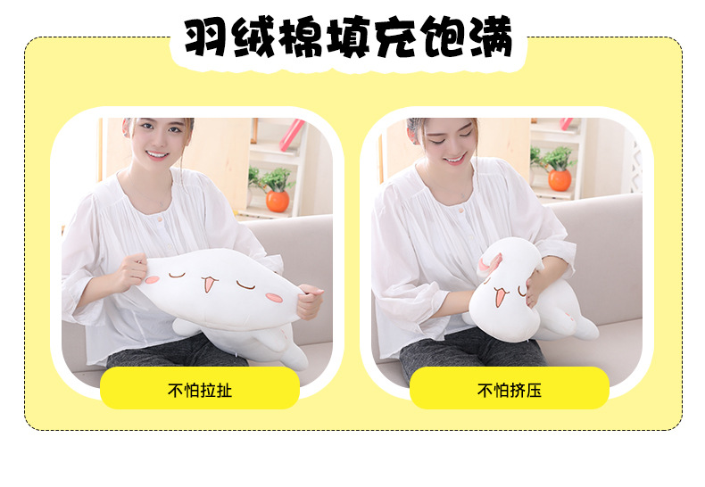 Express it in grey cat white cat plush toy doll, cartoon pet cat cuddle pillow sleeping baby cuddle wholesale