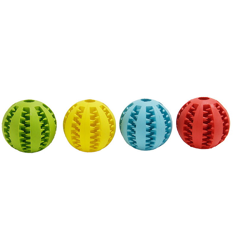Pet Funny Toy Watermelon Tooth Ball Bite-Resistant Tooth Cleaning Teether Ball Pet Rubber Ball Dog Toy Food Leakage