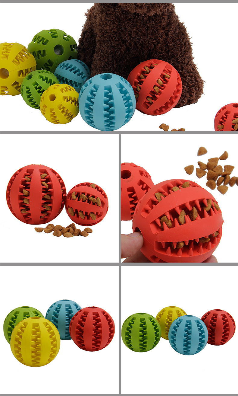 Pet Funny Toy Watermelon Tooth Ball Bite-Resistant Tooth Cleaning Teether Ball Pet Rubber Ball Dog Toy Food Leakage