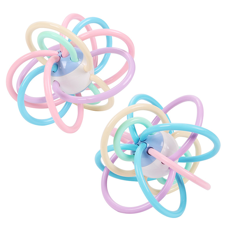 Baby Currently Available Macaron Manhattan Ball Baby Tooth Bite Ball Molar Hand Ball Baby Rattle Toy
