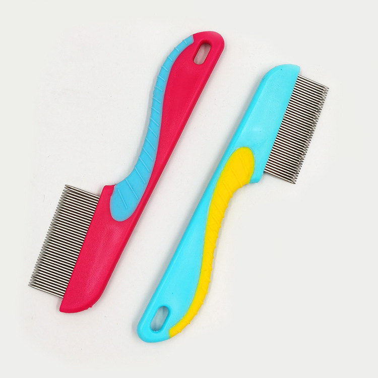 Pet Flea Stainless Steel Comb Insect Removal Egg Grate Comb Lice Comb Knot Opening Beauty Seahorse Comb Short Needle
