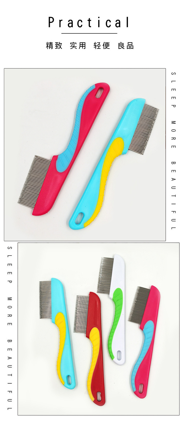 Pet Flea Stainless Steel Comb Insect Removal Egg Grate Comb Lice Comb Knot Opening Beauty Seahorse Comb Short Needle Pet Flea Stainless Steel Comb Insect Removal Egg Grate Comb Lice Comb Knot Opening Beauty Seahorse Comb Short Needle