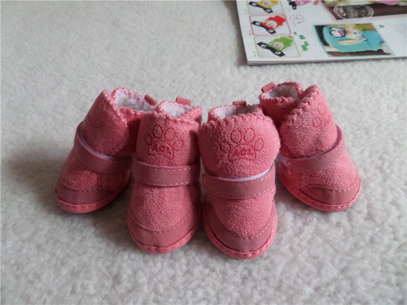Factory Direct Sales Wholesale Dog Shoes Snow Boots Bichon Pet Dog Cat Chihuahua Lambswool Dog Cotton Shoes Pet Shoes