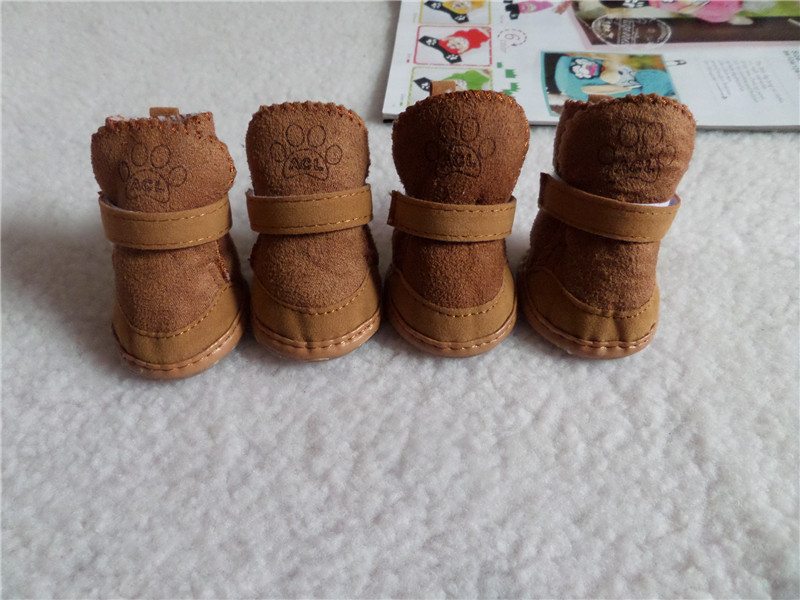 Factory Direct Sales Wholesale Dog Shoes Snow Boots Bichon Pet Dog Cat Chihuahua Lambswool Dog Cotton Shoes Pet Shoes