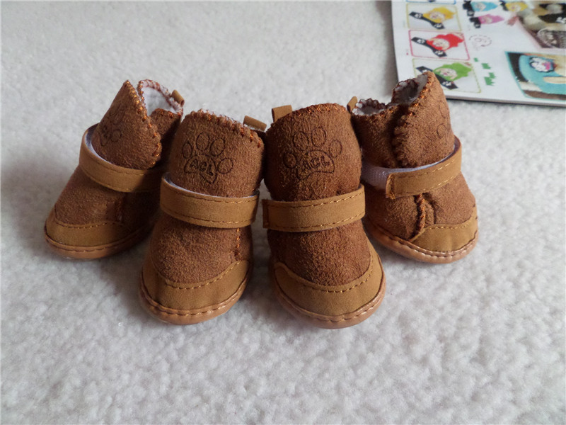 Factory Direct Sales Wholesale Dog Shoes Snow Boots Bichon Pet Dog Cat Chihuahua Lambswool Dog Cotton Shoes Pet Shoes