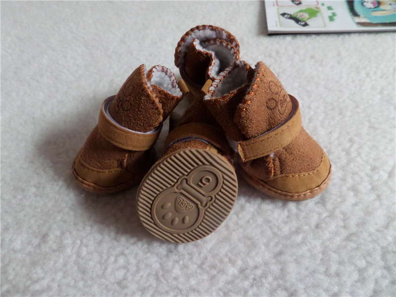 Factory Direct Sales Wholesale Dog Shoes Snow Boots Bichon Pet Dog Cat Chihuahua Lambswool Dog Cotton Shoes Pet Shoes